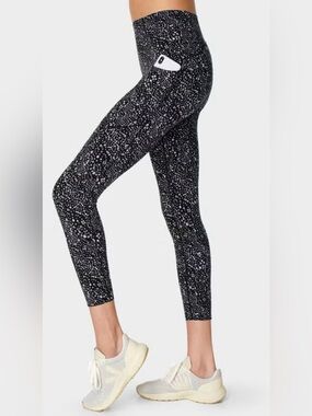 Sweaty Betty Power High-Waisted 7/8 Workout Leggings in Blue Celestial Sz L